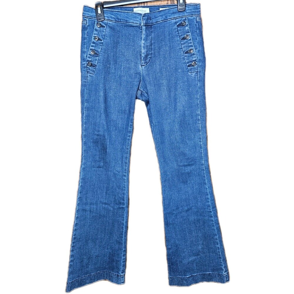 Banana Republic Premium Denim Sailor Flare Jeans, Size 29 (6) - Picture 2 of 10